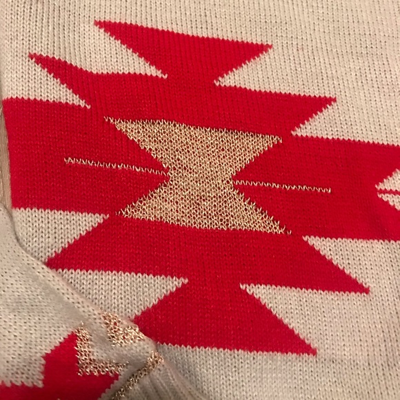 Long Aztec print cardigan with fringe - Picture 3 of 4